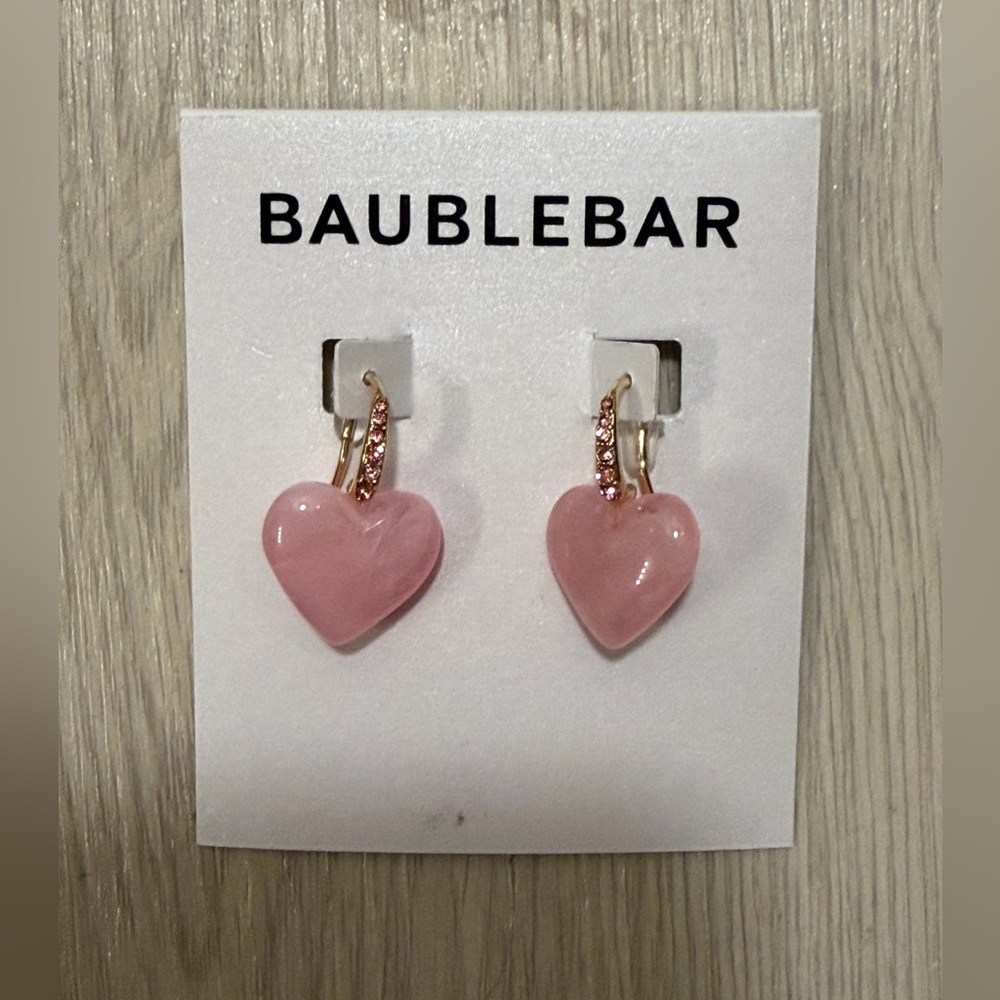 Baublebar Pink Hearts on Display Drop Earrings - Picture 5 of 6